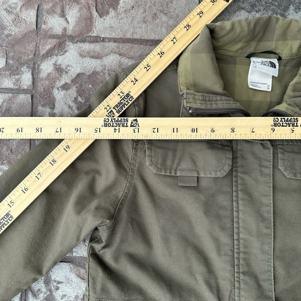 The North Face‎ Women's Size XS Field Jacket Army Green Stretch Utility Pockets - Picture 7 of 8
